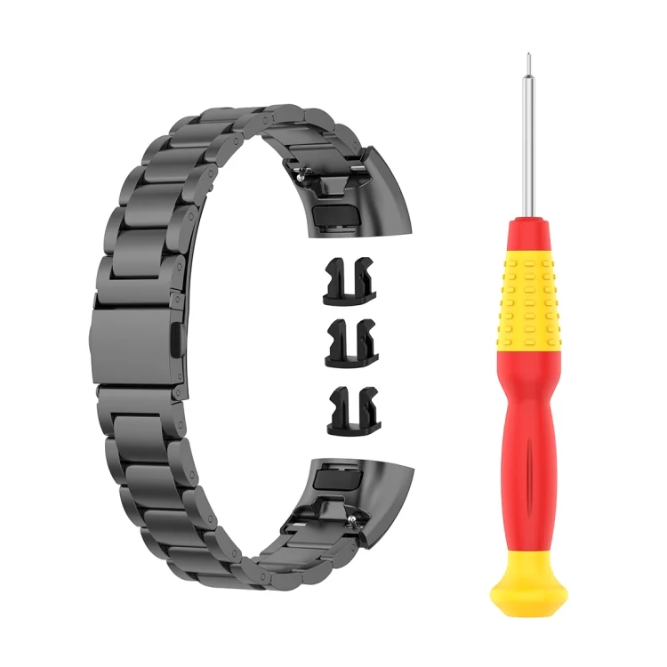 EDA00389401A_6.webp For Huawei Band 4 Pro (TER-B29S) / Band 3 Pro (TER-B29) / Band 3 (TER-B09) Three Beads Steel Wrist Strap Watchband - Image 8
