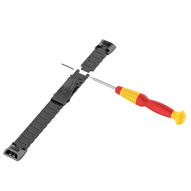 EDA00389401A_7.webp For Huawei Band 4 Pro (TER-B29S) / Band 3 Pro (TER-B29) / Band 3 (TER-B09) Three Beads Steel Wrist Strap Watchband - Image 9