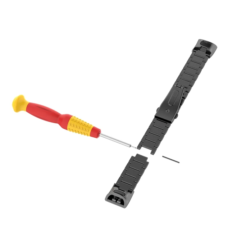 EDA00389401A_8.webp For Huawei Band 4 Pro (TER-B29S) / Band 3 Pro (TER-B29) / Band 3 (TER-B09) Three Beads Steel Wrist Strap Watchband - Image 10