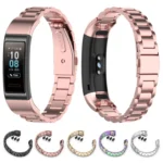 For Huawei Band 4 Pro (TER-B29S) / Band 3 Pro (TER-B29) / Band 3 (TER-B09) Three Beads Steel Wrist Strap Watchband - Image 2