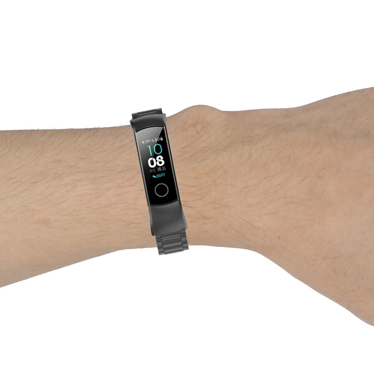 EDA00390101A_12.webp For Huawei Honor Band 4 (CRS-B19) / Honor Band 5 (CRS-B19S) Three Beads Steel Wrist Strap Watchband - Image 14