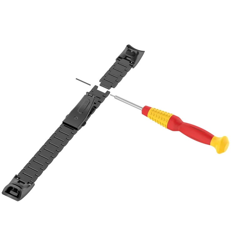 EDA00390101A_7.webp For Huawei Honor Band 4 (CRS-B19) / Honor Band 5 (CRS-B19S) Three Beads Steel Wrist Strap Watchband - Image 9