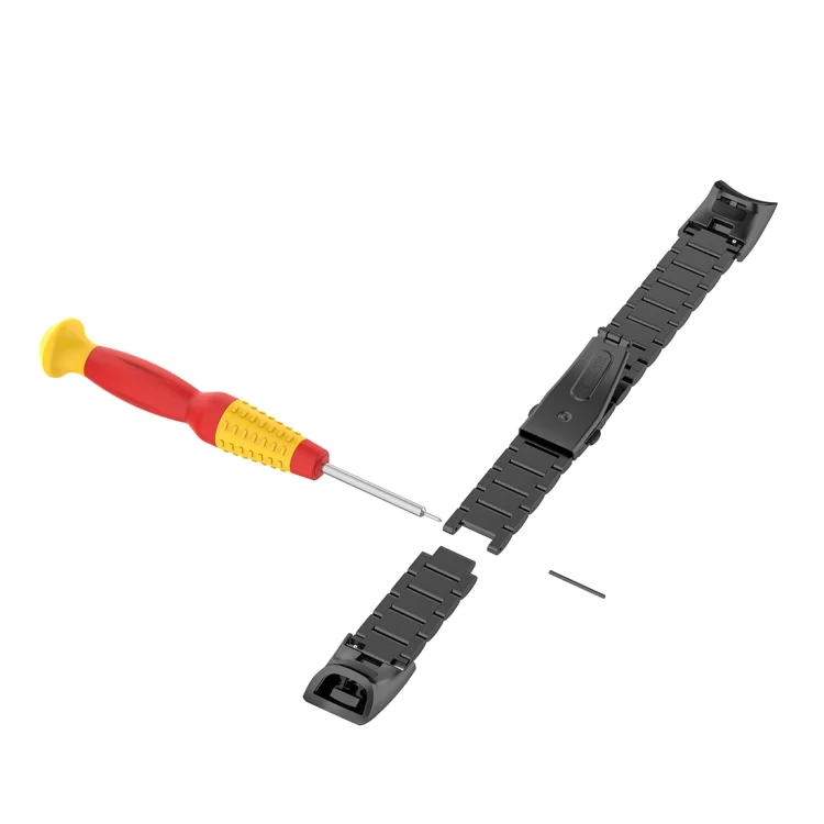 EDA00390101A_8.webp For Huawei Honor Band 4 (CRS-B19) / Honor Band 5 (CRS-B19S) Three Beads Steel Wrist Strap Watchband - Image 10