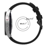 For Samsung Galaxy Watch5 44mm / 40mm Silicone Leather Black Buckle Watch Band - Image 5