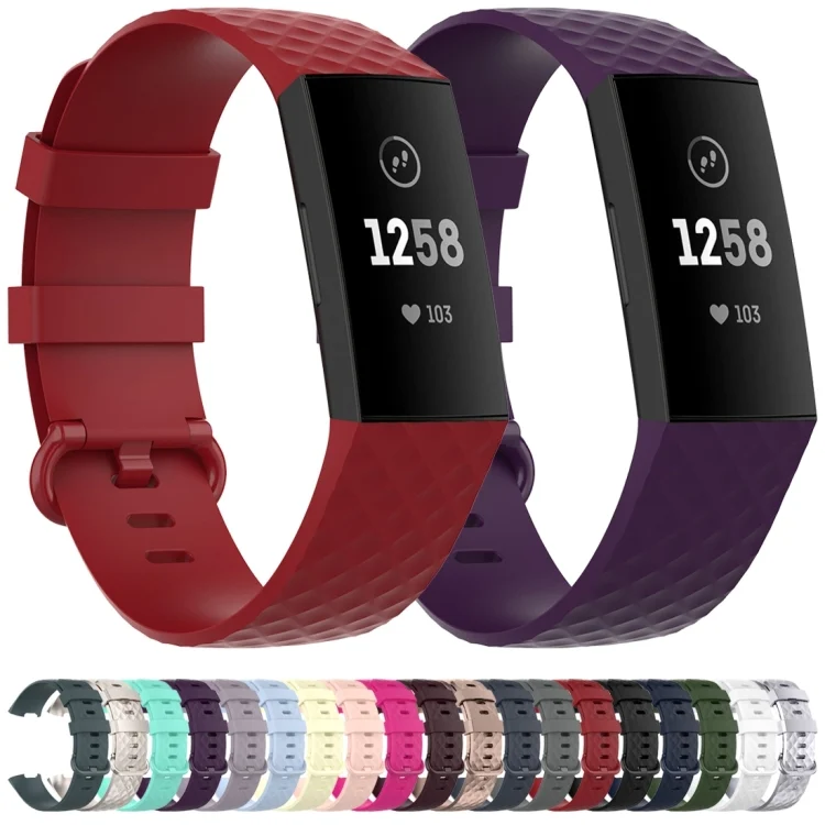 EDA00400301_B1.webp Color Buckle TPU Wrist Strap Watch Band for Fitbit Charge 4 / Charge 3 / Charge 3 SE - Image 2
