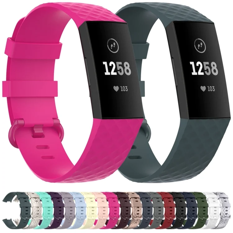 EDA00400302_B1.webp Color Buckle TPU Wrist Strap Watch Band for Fitbit Charge 4 / Charge 3 / Charge 3 SE - Image 2