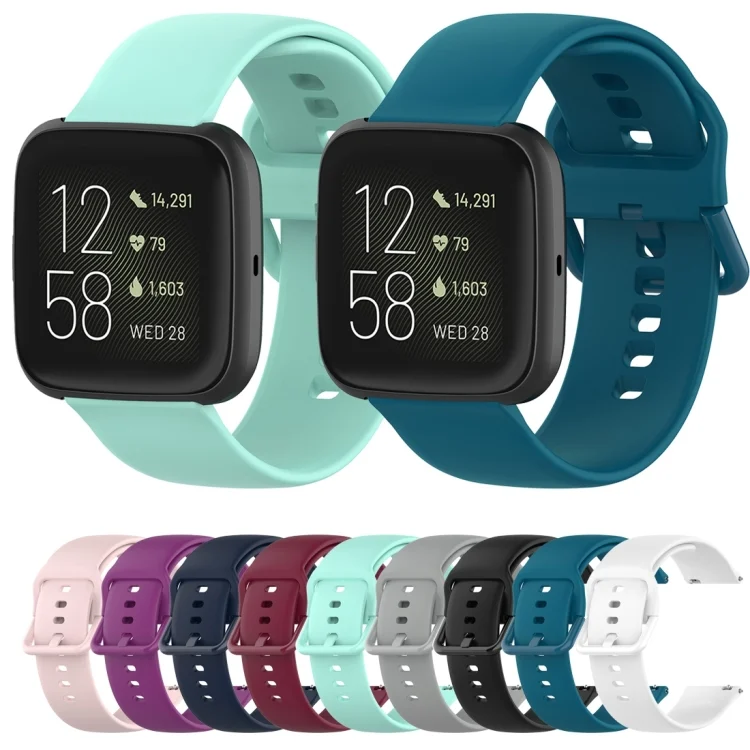 EDA00404301_B1.webp Color Buckle Silicone Wrist Strap Watch Band for Fitbit Versa 2 / Versa / Versa Lite / Blaze - Image 2