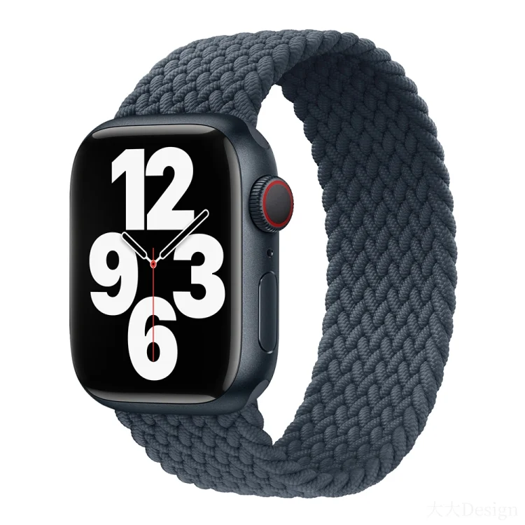 Nylon Single-turn Braided Watch Band For Apple Watch Series 8&7 41mm / SE 2&6&SE&5&4 40mm / 3&2&1 38mm