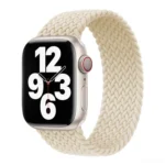 Nylon Single-turn Braided Watch Band For Apple Watch Series 8&7 41mm / SE 2&6&SE&5&4 40mm / 3&2&1 38mm