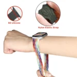Nylon Single-turn Braided Watch Band For Apple Watch Series 8&7 41mm / SE 2&6&SE&5&4 40mm / 3&2&1 38mm - Image 6