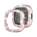 Double-Row Diamond Solid Color Electroplating Hollowed Watch Case