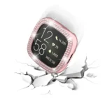Double-Row Diamond Solid Color Electroplating Hollowed Watch Case - Image 5