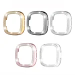 Double-Row Diamond Solid Color Electroplating Hollowed Watch Case - Image 2