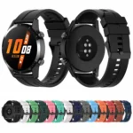 22mm Silicone Black Buckle Watch Band - Image 2