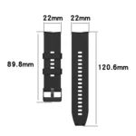 22mm Silicone Black Buckle Watch Band - Image 3