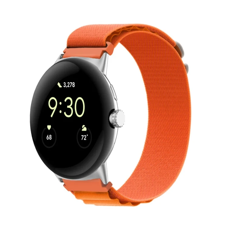 Nylon Loop Silver Connector Watch Band