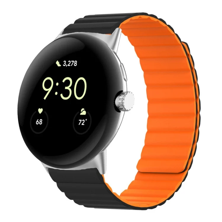 Two-section Magnetic Silicone Watch Band