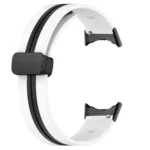 Two-color Folding Buckle Silicone Watch Band - Image 4
