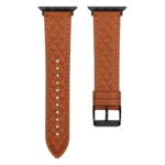 Rhombus Pattern Genuine Leather Watch Band For Apple Watch Series 8&7 41mm / SE 2&6&SE&5&4 40mm / 3&2&1 38mm - Image 6