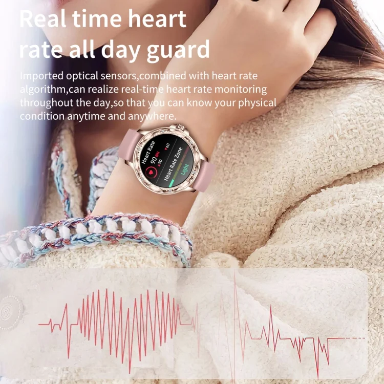 EDA004227701_B2.webp CF12 1.2 inch Waterproof Smart Steel Strap Wristband Support Heart Rate Monitoring / Blood Pressure Monitoring - Image 3