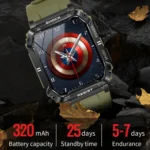 T3 1.95 inch Rugged Smart Sports Wristband Support Heart Rate Monitoring / Blood Pressure Monitoring - Image 2