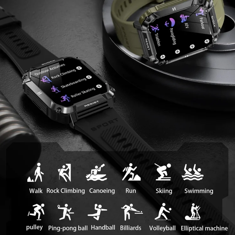 EDA004228801_B4.webp T3 1.95 inch Rugged Smart Sports Wristband Support Heart Rate Monitoring / Blood Pressure Monitoring - Image 5
