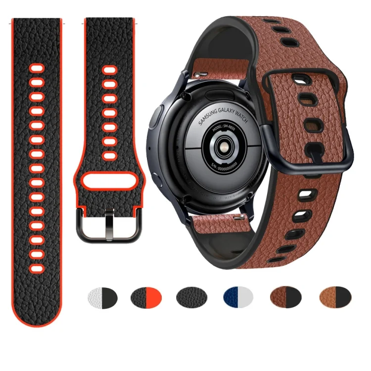 EDA004259901_B2.webp Universal TPU Litchi Texture Leather Watch Band - Image 3