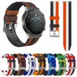 22mm Universal Three-color Silicone Leather Watch Band - Image 2