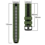 22mm Universal Ocean Style Silicone Two Color Watch Band - Image 2