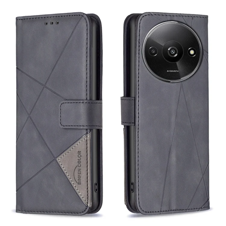 Magnetic Buckle Rhombus Texture Leather Phone Case, For Xiaomi Redmi A3, For Xiaomi Redmi Note 13 4G Global, For Xiaomi Redmi K70E