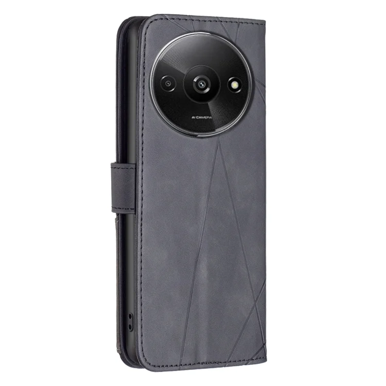 EDA004275615A_3.webp Magnetic Buckle Rhombus Texture Leather Phone Case, For Xiaomi Redmi A3, For Xiaomi Redmi Note 13 4G Global, For Xiaomi Redmi K70E - Image 4