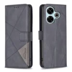 Magnetic Buckle Rhombus Texture Leather Phone Case, For Xiaomi Poco M6 4G / Redmi 13 4G, For Xiaomi Redmi Note 13 Pro 4G Global, For Xiaomi Poco M6 Pro 4G