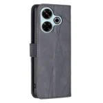 Magnetic Buckle Rhombus Texture Leather Phone Case, For Xiaomi Poco M6 4G / Redmi 13 4G, For Xiaomi Redmi Note 13 Pro 4G Global, For Xiaomi Poco M6 Pro 4G - Image 3