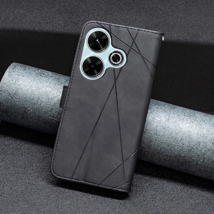 EDA004275617A_5.webp Magnetic Buckle Rhombus Texture Leather Phone Case, For Xiaomi Poco M6 4G / Redmi 13 4G, For Xiaomi Redmi Note 13 Pro 4G Global, For Xiaomi Poco M6 Pro 4G - Image 6