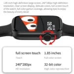HT15 1.85 inch Silicone Band IP67 Waterproof Smart Watch, Support Bluetooth Calling / Sleep Monitoring - Image 2