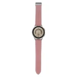 Folding Buckle Grooved Genuine Leather Watch Band, Silver Buckle - Image 7