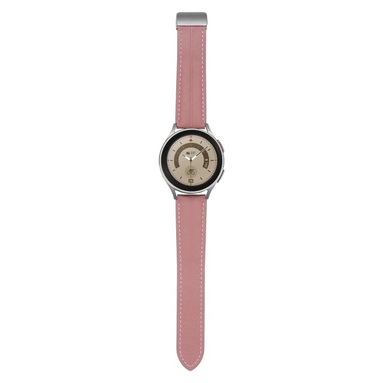 EDA004302301A_2.webp Folding Buckle Grooved Genuine Leather Watch Band, Silver Buckle - Image 7