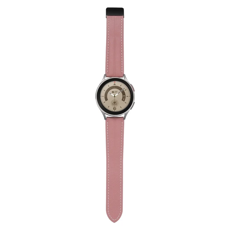 EDA004302501A_2.webp Folding Buckle Grooved Genuine Leather Watch Band, Black Buckle - Image 7