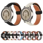 Folding Buckle Grooved Genuine Leather Watch Band, Black Buckle - Image 2