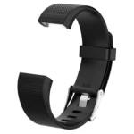For Fitbit Charge 2 Common Texture Silicone Replacement Wrist Strap Watchband with Buckle - Image 4