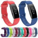 For Fitbit Inspire / Inspire HR Glossy Surface Silicone Replacement Wrist Strap Watchband - Image 2