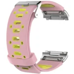 For Fitbit Ionic Two-tone Silicone Replacement Wrist Strap Watchband with Buckle & Connector