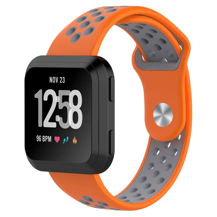 EDA00432901A_3.webp For Fitbit Versa Two-tone Silicone Replacement Wrist Strap Watchband - Image 5