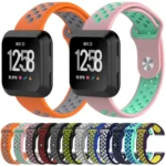 For Fitbit Versa Two-tone Silicone Replacement Wrist Strap Watchband - Image 2