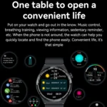 HDT 3 Max 1.6 inch Leather Band IP67 Waterproof Smart Watch Support Bluetooth Call / NFC - Image 14