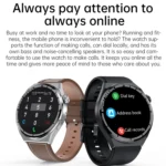 HDT 3 Max 1.6 inch Leather Band IP67 Waterproof Smart Watch Support Bluetooth Call / NFC - Image 3