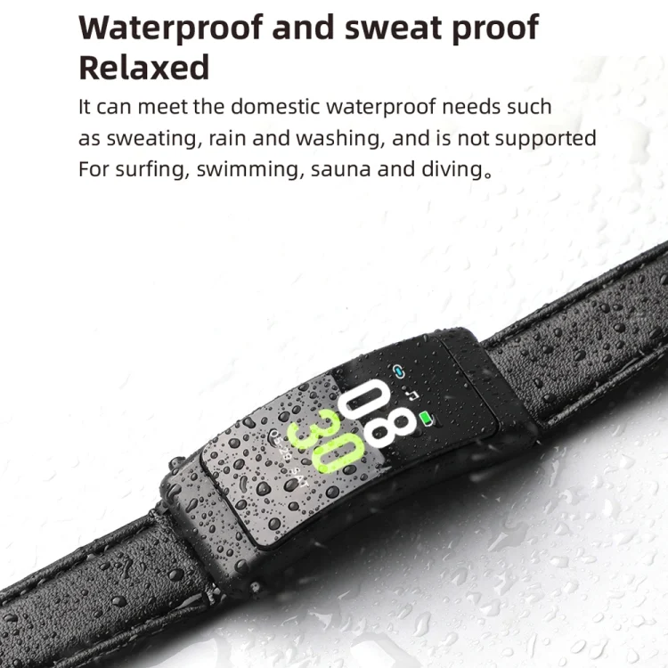 EDA004335601_B12.webp K50+ 0.96 inch Leather Band Earphone Detachable Life Waterproof Smart Watch Support Bluetooth Call - Image 13