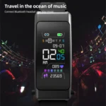 K50+ 0.96 inch Leather Band Earphone Detachable Life Waterproof Smart Watch Support Bluetooth Call - Image 6