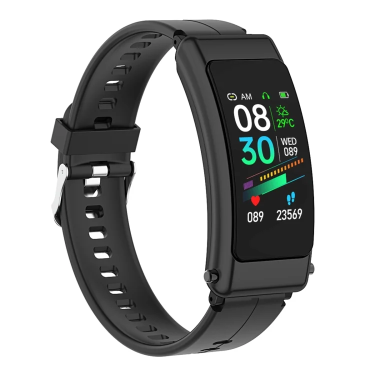 EDA004337401A_1.webp K50 1.08 inch Silicone Band Earphone Detachable IP67 Waterproof Smart Watch Support Bluetooth Call - Image 15