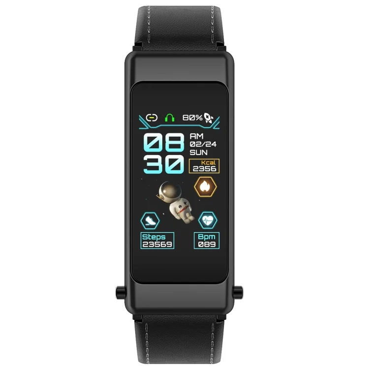 EDA004337601A_2.webp K50 1.08 inch Leather Band Earphone Detachable IP67 Waterproof Smart Watch Support Bluetooth Call - Image 16